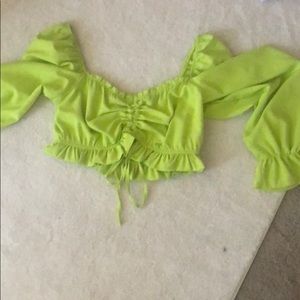 Super cute green shirt from boohoo